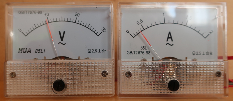 Voltmeter für Wechselstrom (Zeigerinstrument) Amperemeter